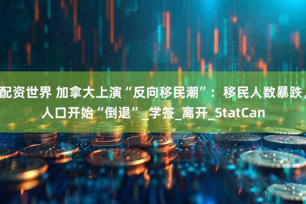 配资世界 加拿大上演“反向移民潮”：移民人数暴跌，人口开始“倒退”_学签_离开_StatCan